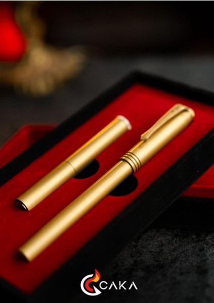 Ateş & Mürekkep Serisi Gold Kalem & Çakmak Seti fırsatları
