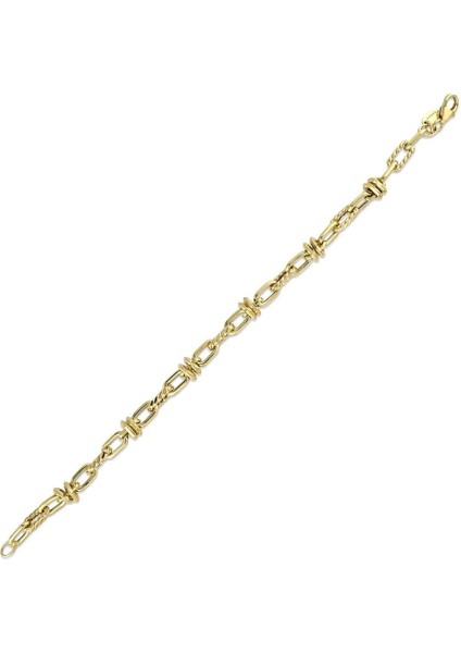 Altın Tasarım Zincir Bileklik - 14K