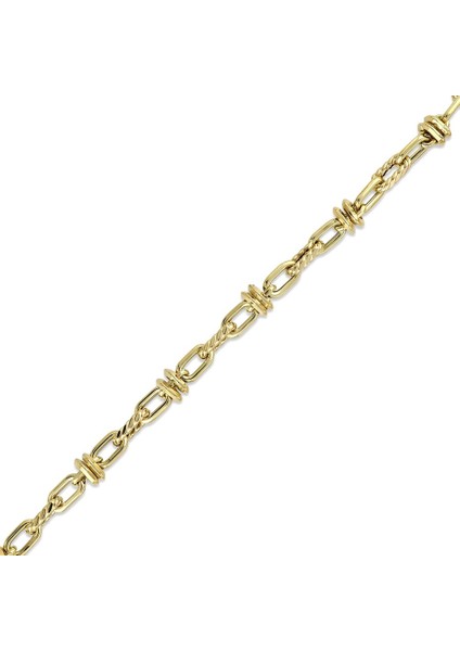 Altın Tasarım Zincir Bileklik - 14K fiyatları