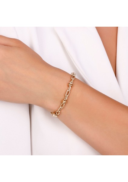 Altın Tasarım Zincir Bileklik - 14K modelleri