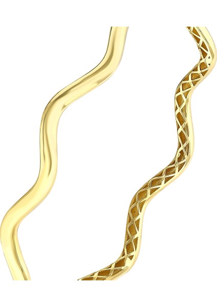 Altın Kelepçe Bilezik - 14K indirimleri