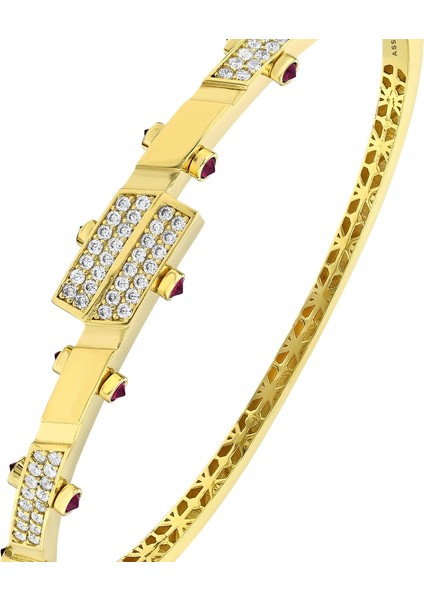 Altın Tasarım Kelepçe - 14K fırsatları