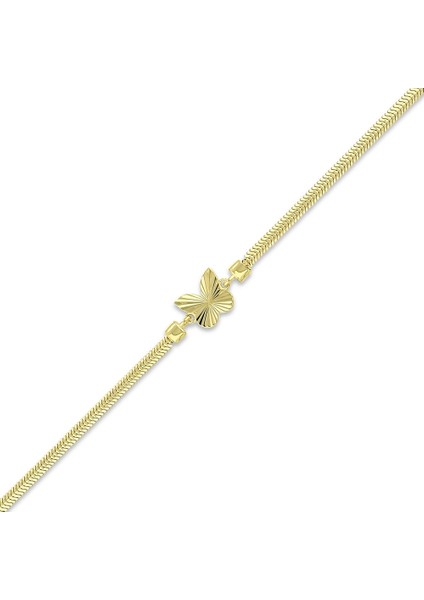 Kelebek Figürlü Tasarım Bileklik - 14K fiyatları