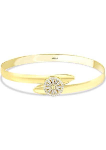 Altın Tasarım Kelepçe - 14K