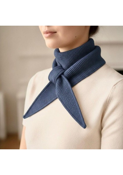 Sophie Örgü Eşarp Fular Şal Pfdkf1 Lacivert