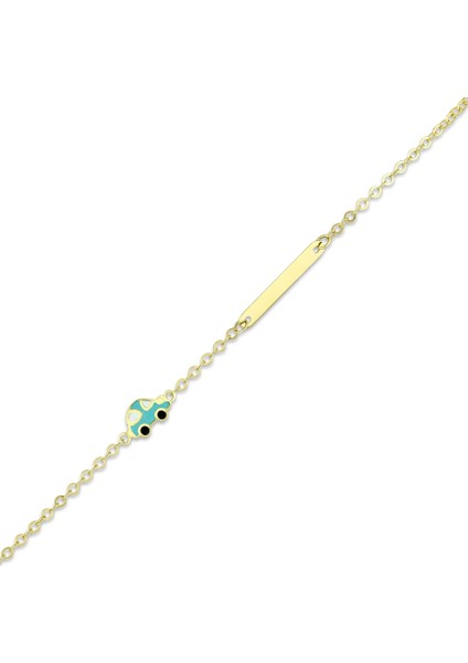 Araba Figürlü Altın Çocuk Künye - 14K fiyatları