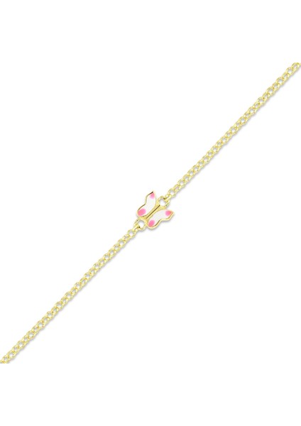 Kelebek Figürlü Altın Çocuk Bileklik - 14K fiyatları