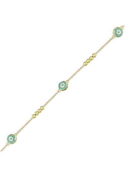 Nazar Boncuklu Altın Çocuk Bileklik - 14K fiyatları