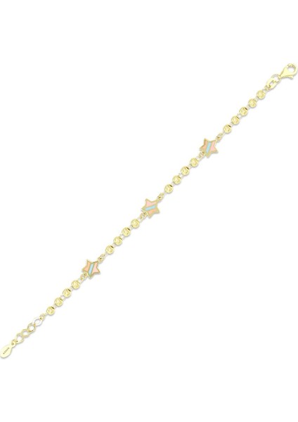 Yıldız Figürlü Altın Çocuk Bileklik - 14K