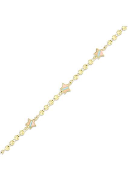 Yıldız Figürlü Altın Çocuk Bileklik - 14K fiyatları