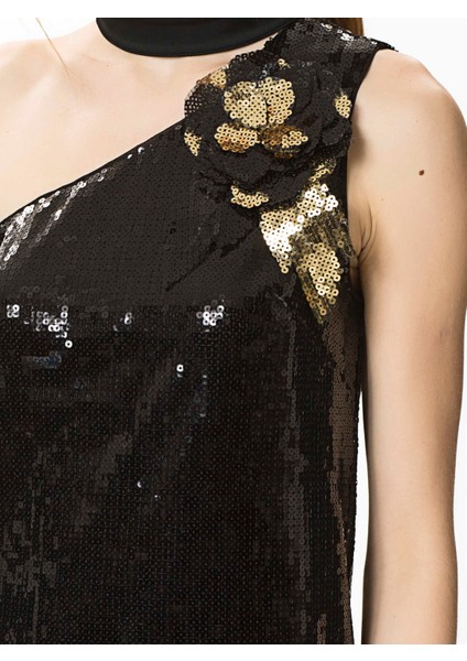 Pul Payet Mini Elbise Siyah Y1811229_001 fırsatları