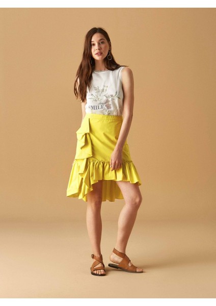Fırfır Detaylı Etek Sarı Y9915015_009 fiyatları
