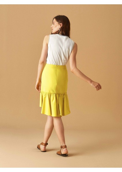 Fırfır Detaylı Etek Sarı Y9915015_009 modelleri