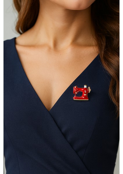 Dikiş Makinası Broş Kırmızı modelleri