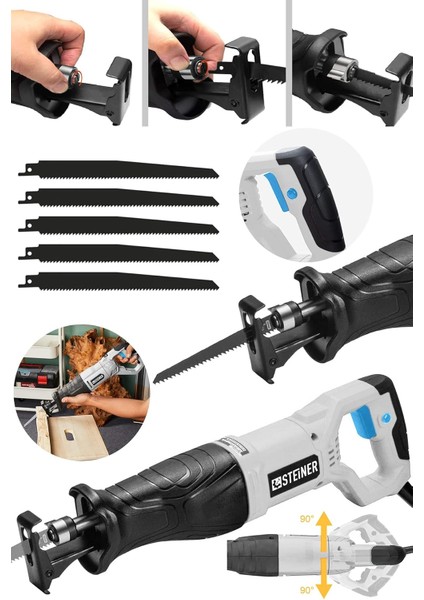 Alman Turbo 3001 Devir Ayarlı Tilki Kuyruğu Bakır Sargı Motor Kemik Tuğla Beton Kesme Makine