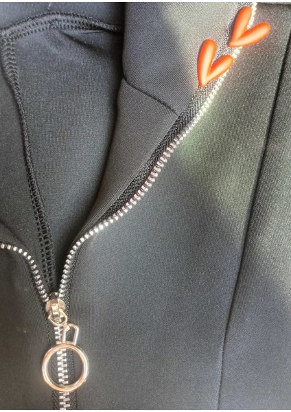 -Elbise Kadın Dik Yaka Yakası Fermuarlı Cep Detaylı Dalgıç Kumaş Mini indirimleri