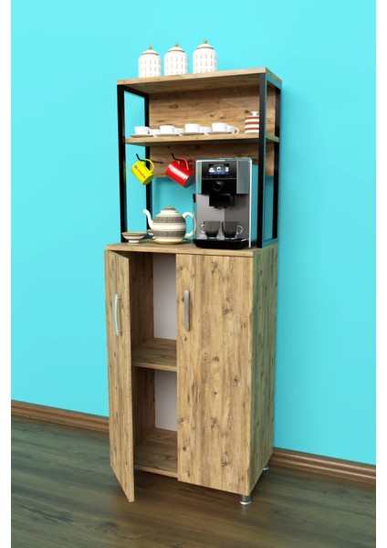 Çok Amaçlı Mutfak Dolabı Kahve Dolabı A.çam