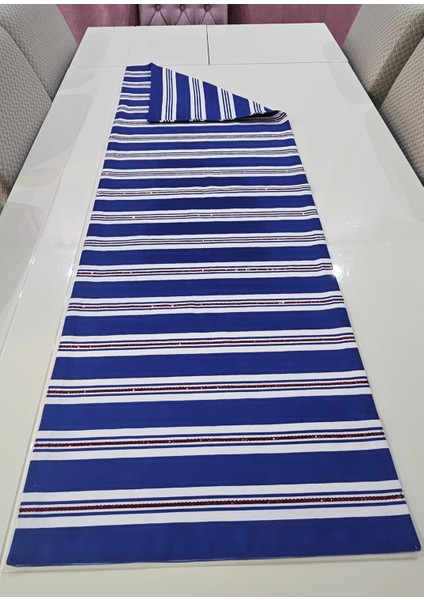 Lacivert Beyaz Çizgili Kırmızı Sıcaktaş Baskılı Runner fiyatları