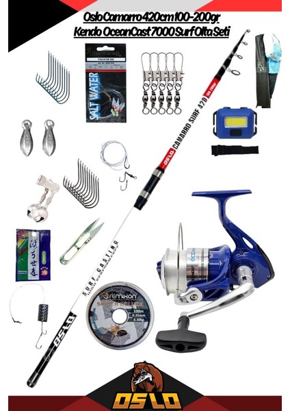Camarro 420CM 100-250GR Kendo Oceancast 7000 Surf Olta Seti