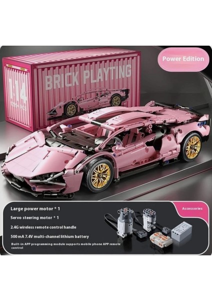 Lamborghini Sian 1:14 Buıldıng Bloks 1314 Parça Motorlu Uzaktan Kumandalı Spor Araba Yapı Blokları 6+ Yaş Gençler & Yetişkinler Için Mükemmel Hediye