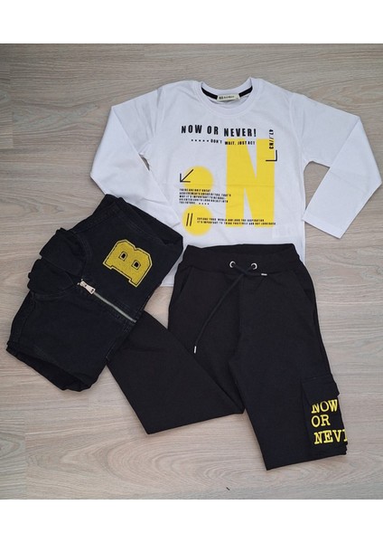 Erkek Çocuk Denim Kapüşonlu Ceket ve Alt-Üst Eşofman Takımı modelleri