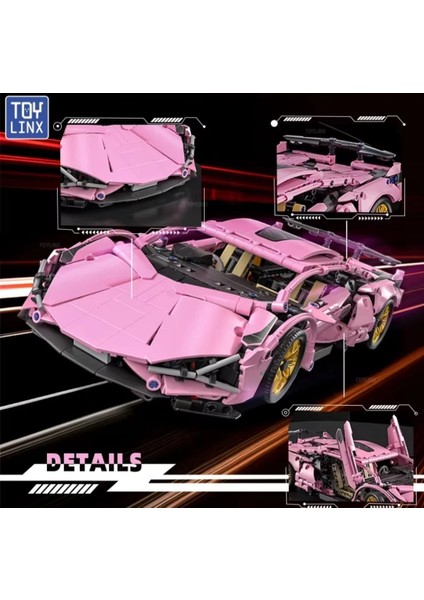 Lamborghini Sian 1:14 Buıldıng Bloks 1314 Parça Motorlu Uzaktan Kumandalı Spor Araba Yapı Blokları 6+ Yaş Gençler & Yetişkinler Için Mükemmel Hediye modelleri