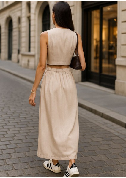 -Valentin Dokuma Etek