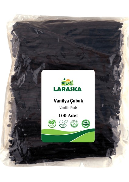 Vanilya Çubuk 100 Adet Doğal Gerçek Vanilya - Vanilla Pods 100QTY