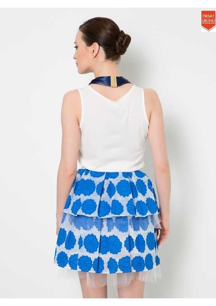 Tüllü Mini Etek Saks Y1525007_021 fiyatları