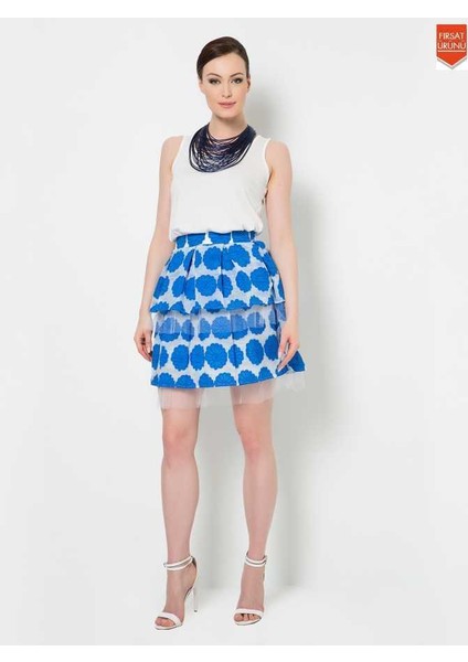 Tüllü Mini Etek Saks Y1525007_021 indirimleri