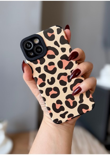 IPHONE 13 Leopar Desenli Kılıf3
