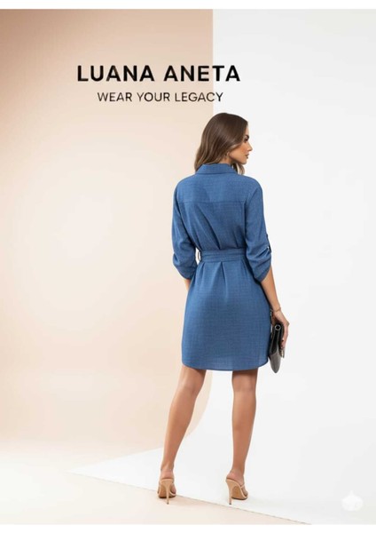 -Kadınlar Için Şık Düz Renk A Kesim Elbise modelleri