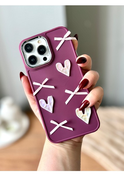 IPHONE 15 Promax 3D Fiyonk/kalp Dekorlu Kılıf fiyatları