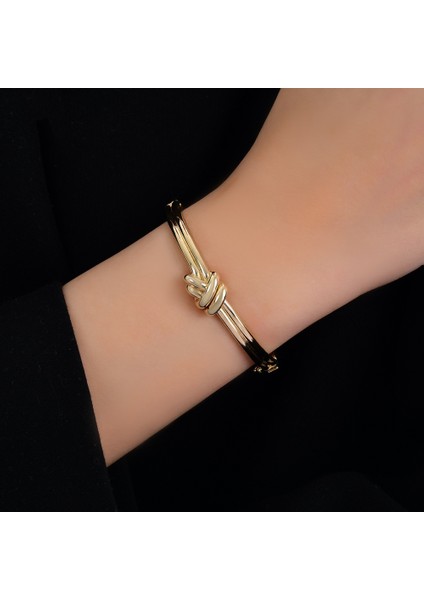 Düğüm Tasarım Altın Kelepçe - 14K modelleri