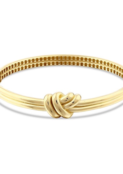 Düğüm Tasarım Altın Kelepçe - 14K fırsatları