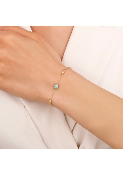 Nazar Boncuklu Altın Bileklik - 14K modelleri