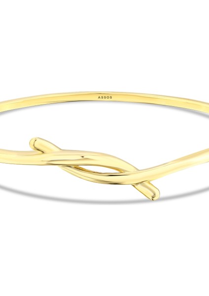 Altın Tasarım Kelepçe - 14K indirimleri