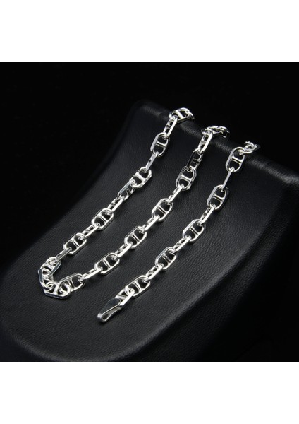 120 Mikron Dik Barlı Gümüş Zincir