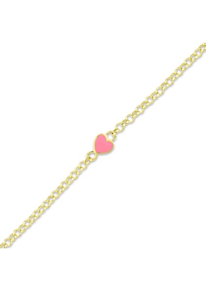 Kalp Figürlü Altın Çocuk Bileklik - 14K fiyatları