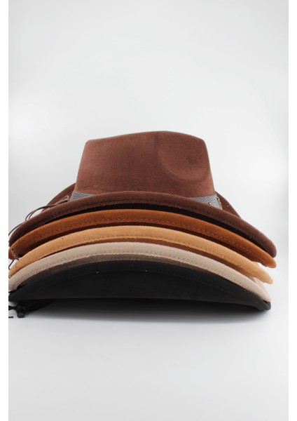 Unisex Kovboy Şapka – Ayarlanabilir Ip Detaylı, Deri Tokalı Western Şapka indirimleri