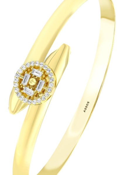 Altın Tasarım Kelepçe - 14K indirimleri