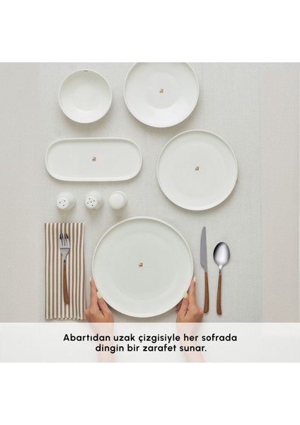 Stream Bone Sirius Gold Logo 53 Parça 12 Kişilik Yemek Takımı fırsatları