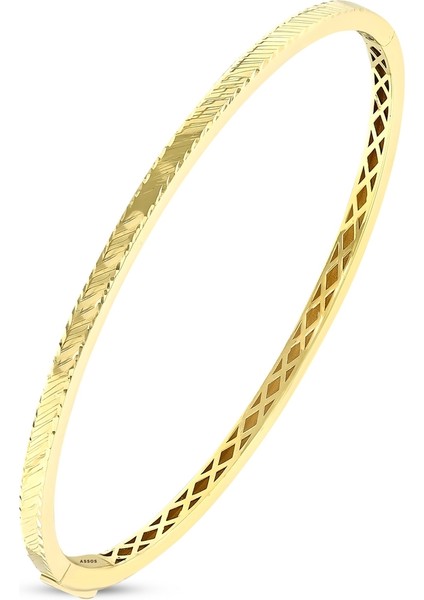 Altın Tasarım Kelepçe - 14K fiyatları