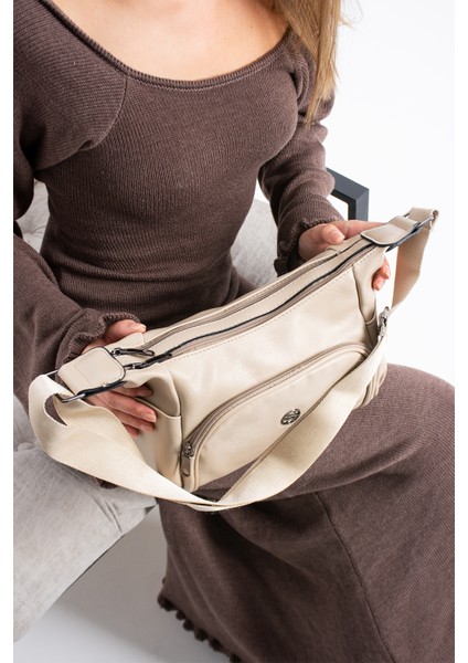 Kadın Ayarlanabilir Çapraz Askılı Çok Gözlü Suni Deri Omuz Çantası indirimleri