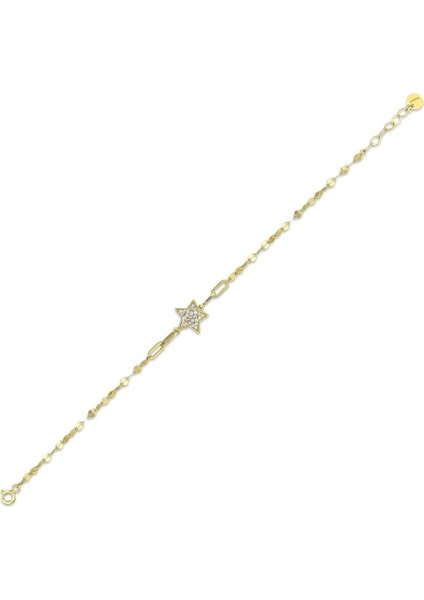 Yıldız Figürlü Altın Bileklik - 14K