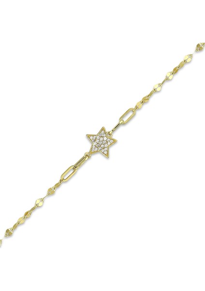 Yıldız Figürlü Altın Bileklik - 14K fiyatları