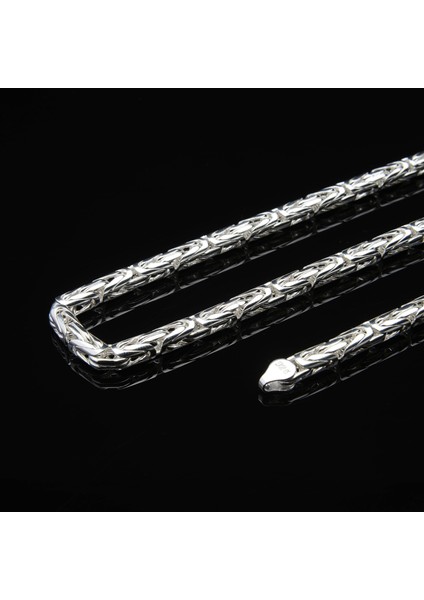 140 Mikron Naturel Yuvarlak Kral Gümüş Zincir fiyatları