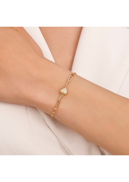 Kalpli Tasarım Altın Bileklik - 14K modelleri