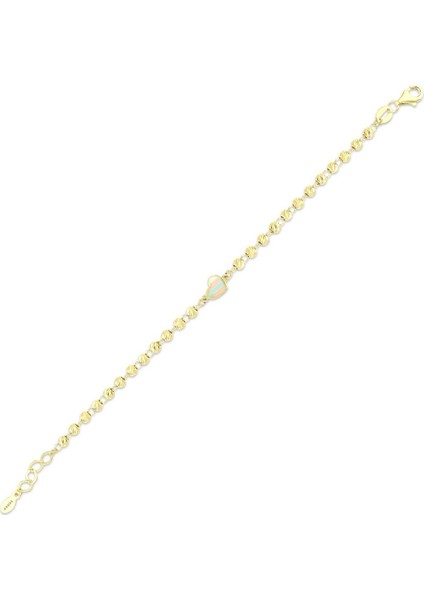 Kalp Figürlü Altın Çocuk Bileklik - 14K