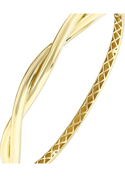 Altın Tasarım Kelepçe - 14K fırsatları